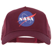 NASA Insignia Logo Heat Transfer Solid Cotton Twill 5 Panel Mesh Cap