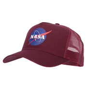 NASA Insignia Logo Heat Transfer Solid Cotton Twill 5 Panel Mesh Cap