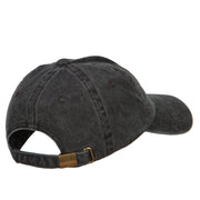 Wow Embroidered Washed Dyed Cotton Cap