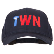 Taiwan TWN Flag Embroidered Solid Cotton Pro Style Cap