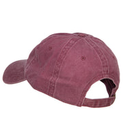 Wow Embroidered Washed Dyed Cotton Cap