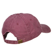 Wow Embroidered Washed Dyed Cotton Cap