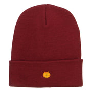 Mini Cat Embroidered Long Beanie