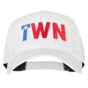 Taiwan TWN Flag Embroidered Solid Cotton Pro Style Cap