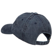 Wow Embroidered Washed Dyed Cotton Cap