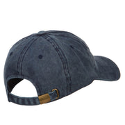 Wow Embroidered Washed Dyed Cotton Cap