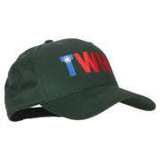 Taiwan TWN Flag Embroidered Solid Cotton Pro Style Cap