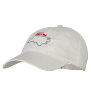 North Carolina with Map Outline Embroidered Washed Cotton Twill Cap