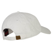 North Carolina with Map Outline Embroidered Washed Cotton Twill Cap