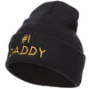 Number One Daddy Embroidered Long Beanie