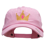 Princess Crown Embroidered Low Profile Dyed Cotton Twill Cap