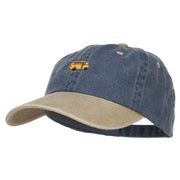 Mini Bus Embroidered Two Tone Washed Cap