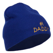 Number One Daddy Embroidered Short Beanie