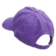 Halloween Cat Embroidered Unstructured Pigment Dyed Cotton Cap - Purple OSFM