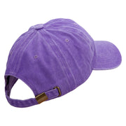 Halloween Cat Embroidered Unstructured Pigment Dyed Cotton Cap - Purple OSFM