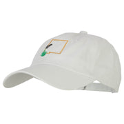 New Mexico Yucca with Map Embroidered Unstructured Washed Cap.