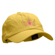 Princess Crown Embroidered Low Profile Dyed Cotton Twill Cap