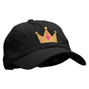 Princess Crown Embroidered Low Profile Dyed Cotton Twill Cap