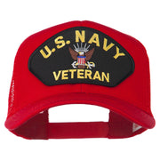 US Navy Veteran Military Patch Mesh Back Cap