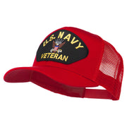 US Navy Veteran Military Patch Mesh Back Cap