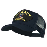 US Navy Veteran Military Patch Mesh Back Cap