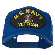 US Navy Veteran Military Patch Mesh Back Cap