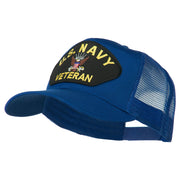 US Navy Veteran Military Patch Mesh Back Cap