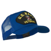 US Navy Veteran Military Patch Mesh Back Cap