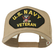 US Navy Veteran Military Patch Mesh Back Cap