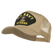 US Navy Veteran Military Patch Mesh Back Cap