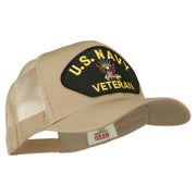 US Navy Veteran Military Patch Mesh Back Cap