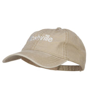 Nashville Embroidered Washed Buckled Cap