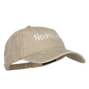 Nashville Embroidered Washed Buckled Cap