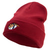 Japanese Food Embroidered 12 Inch Long Knitted Beanie - Maroon OSFM