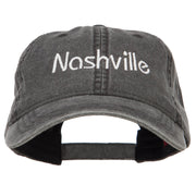 Nashville Embroidered Washed Buckled Cap