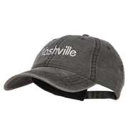 Nashville Embroidered Washed Buckled Cap