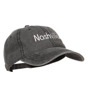 Nashville Embroidered Washed Buckled Cap