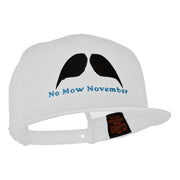 No Mow November Embroidered 5 Panel Mesh Trucker Snapback Cap