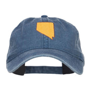 Nevada State Map Embroidered Washed Cap