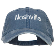 Nashville Embroidered Washed Buckled Cap