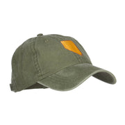 Nevada State Map Embroidered Washed Cap