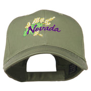 USA State Nevada Sagebrush Embroidered Low Profile Cap