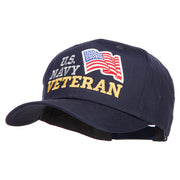 Wording of US Navy Veteran with Flag Patched Pro Cap