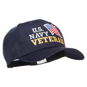 Wording of US Navy Veteran with Flag Patched Pro Cap