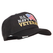 Wording of US Navy Veteran with Flag Patched Pro Cap