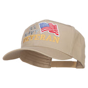 Wording of US Navy Veteran with Flag Patched Pro Cap