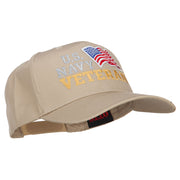 Wording of US Navy Veteran with Flag Patched Pro Cap