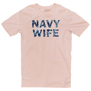 Navy Wife Graphic Design Unisex Short Sleeve Cotton Jersey T-Shirt