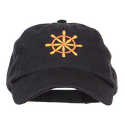 Captain Wheel Logo Embroidered Pet Spun Cap