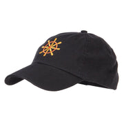 Captain Wheel Logo Embroidered Pet Spun Cap